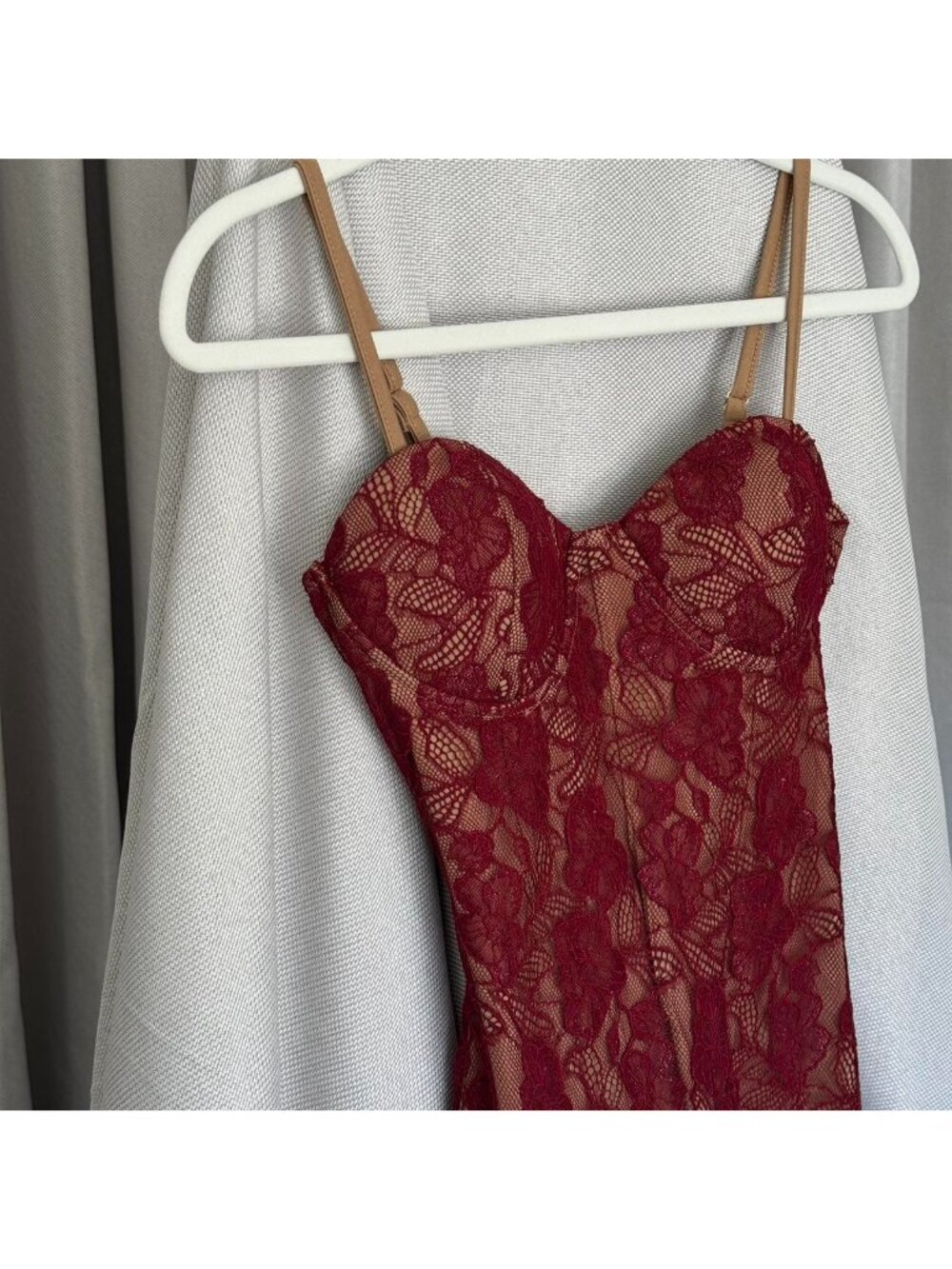 Jluxlabel Red Lace Corset Mermaid Gown Size S - Picture 4 of 8